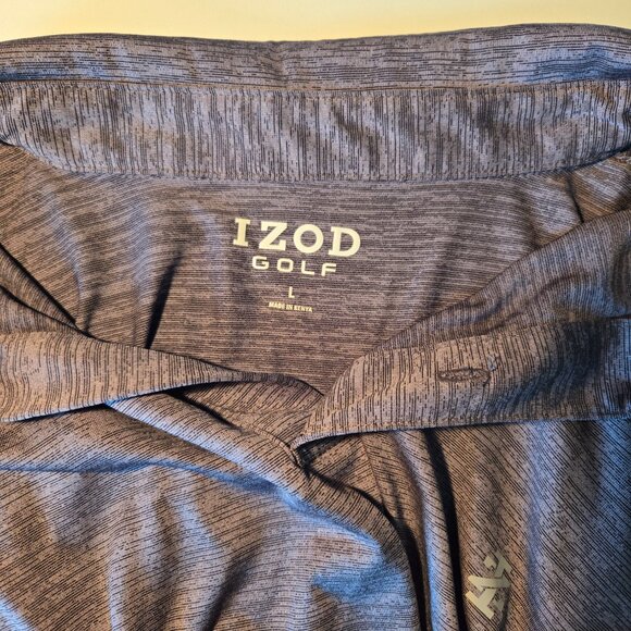 Izod Golf Shirt, Grey, Men's Large - Picture 3 of 5